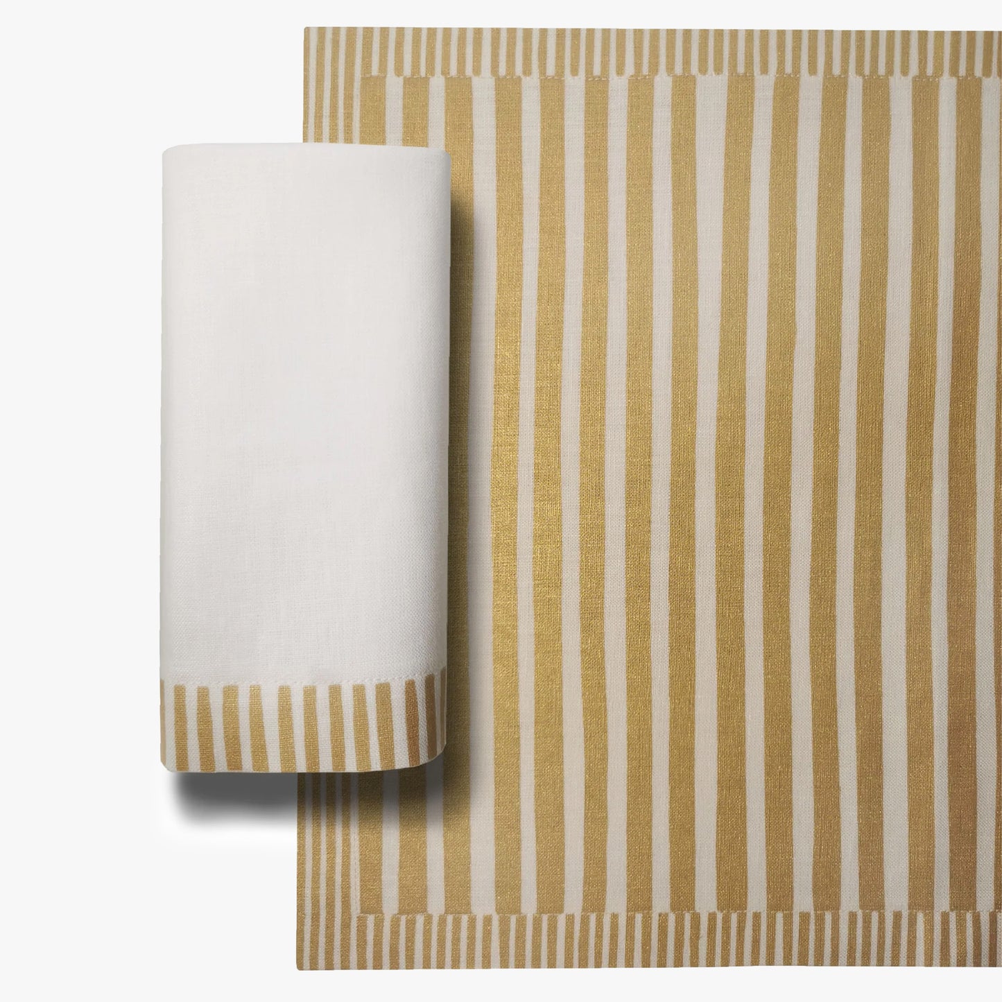 Serviette Rayée - Dorée