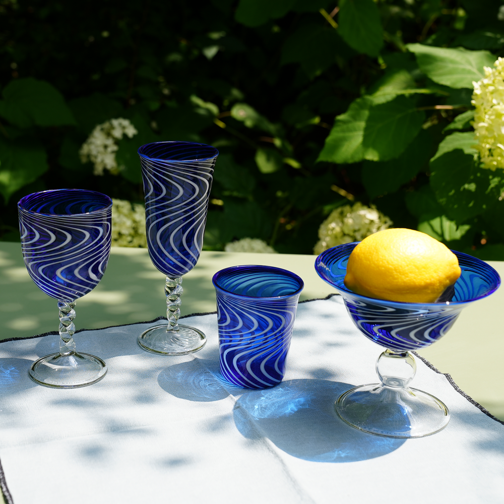 Verre à Vin Bleu