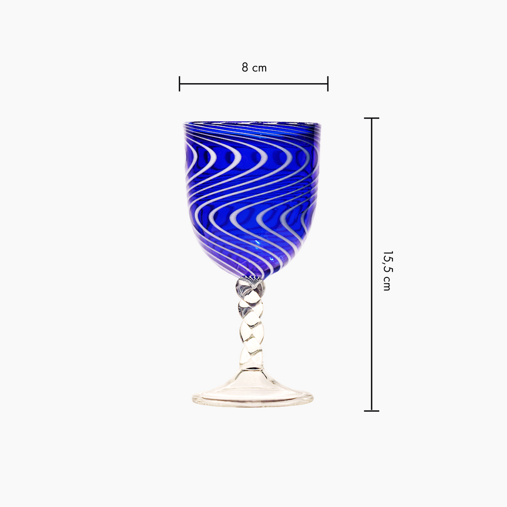 Verre à Vin Bleu