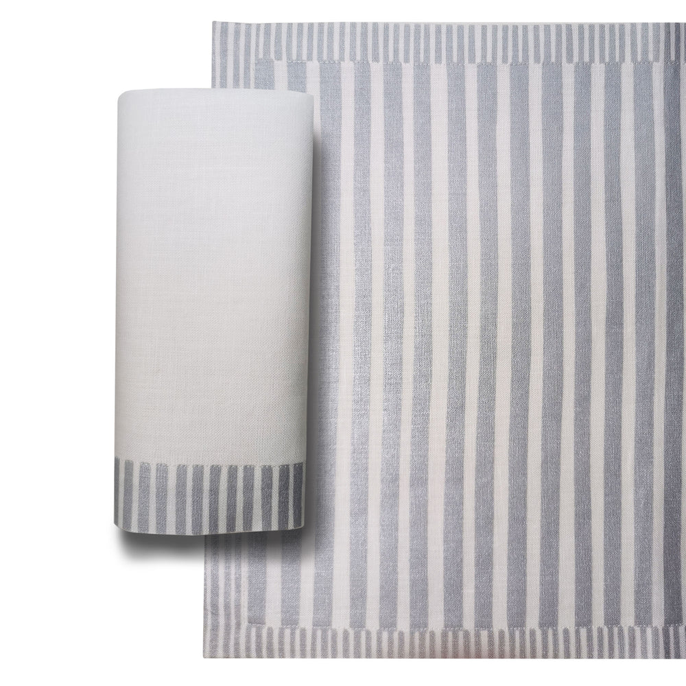 Striped Napkin - Silver