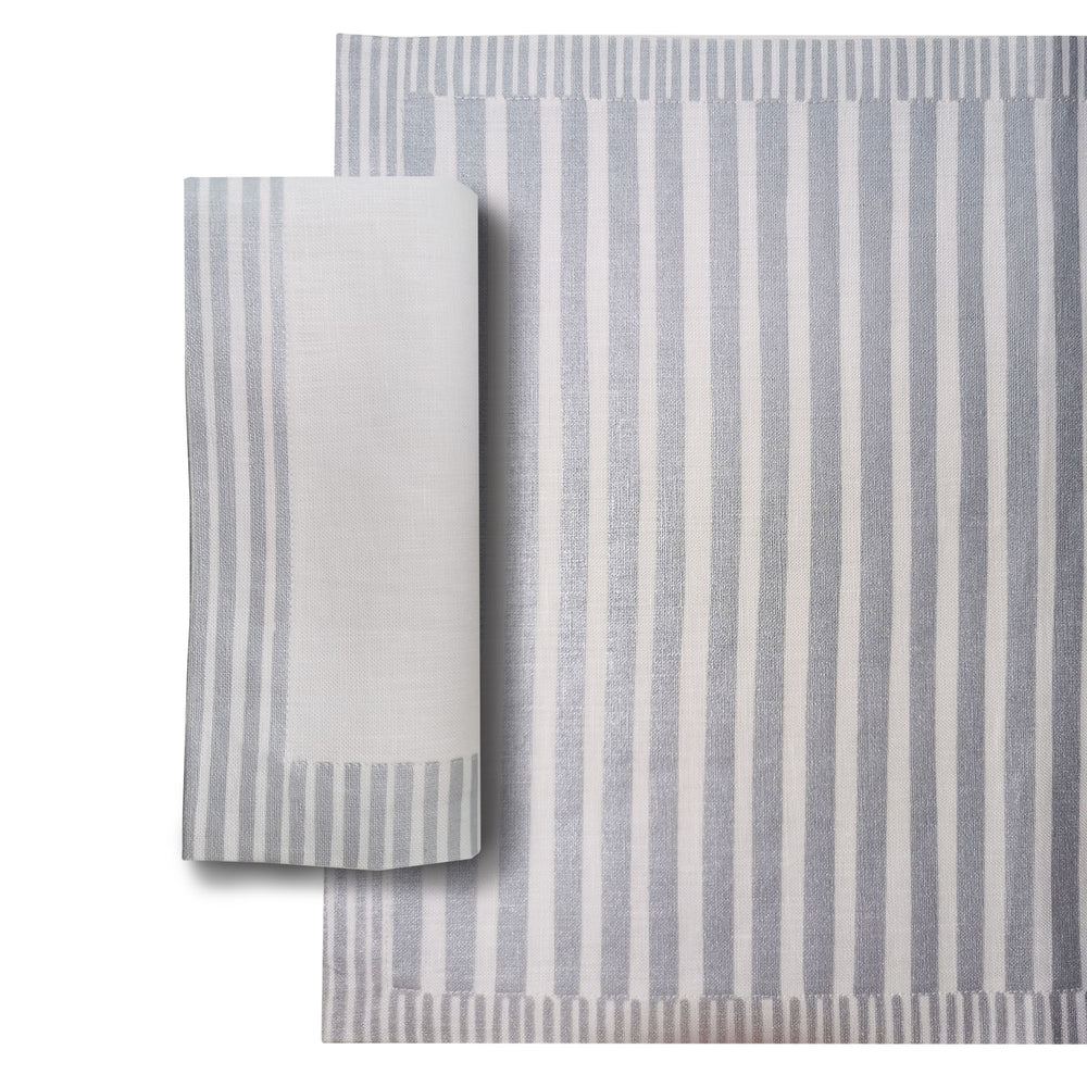 Striped Napkin - Silver