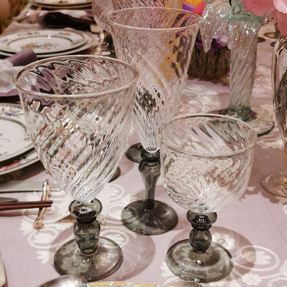 Glass - Grey Stem - Small