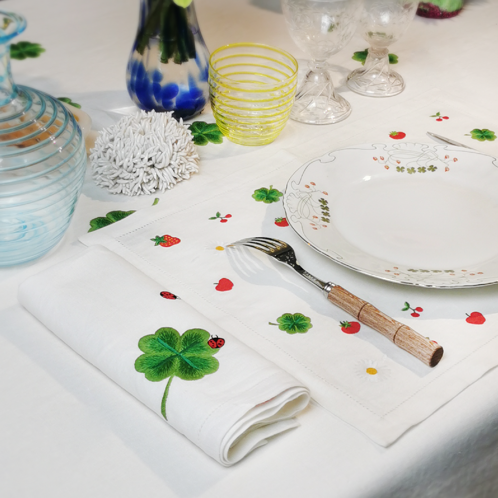 Set de Table Tutti Frutti - Blanc