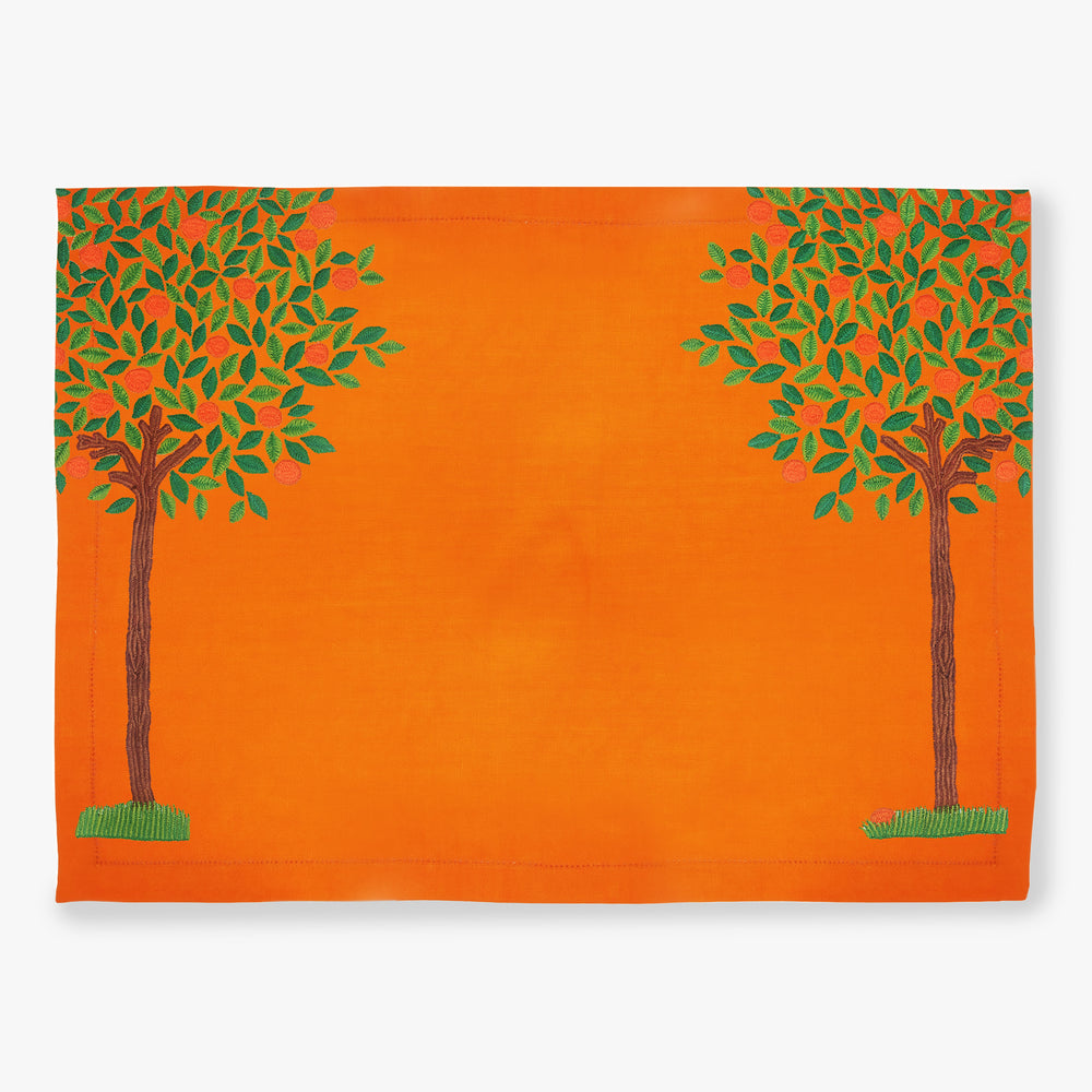 Orange Tree Placemat - Orange