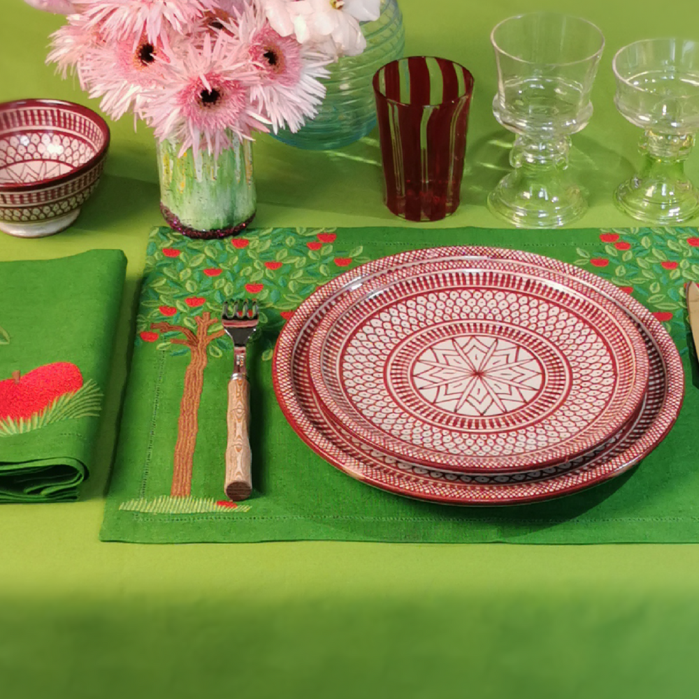 Set de Table Pommier - Vert Clair