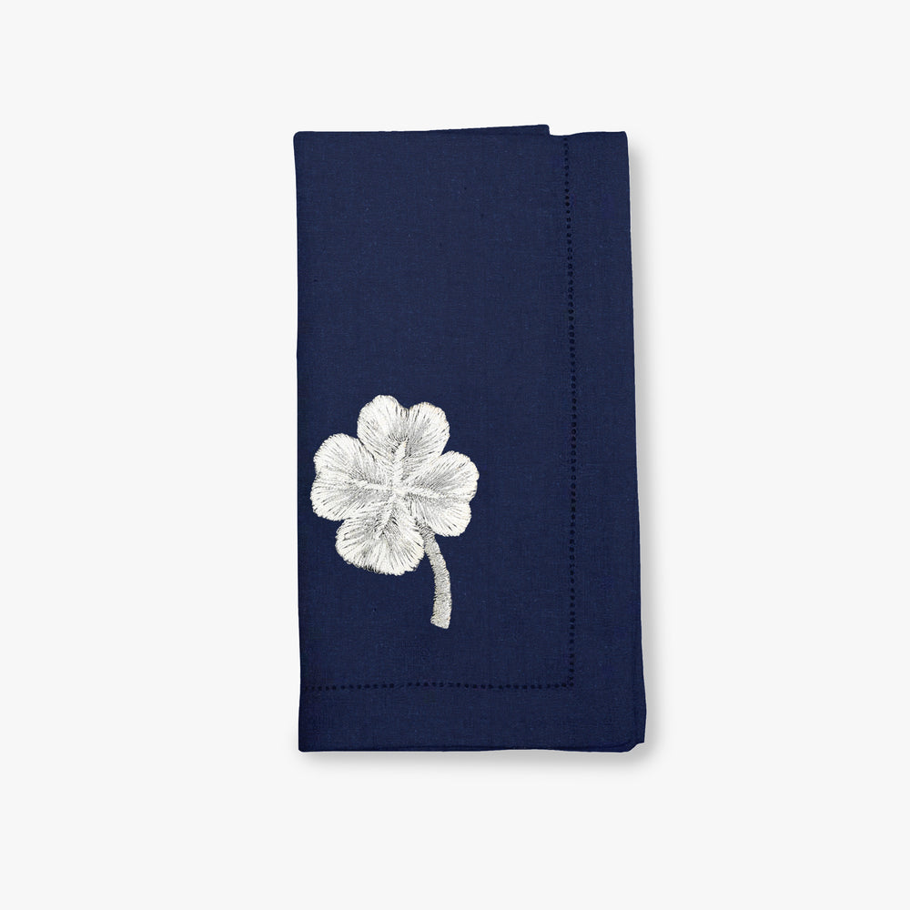 Serviette Trèfle d'Argent - Marine