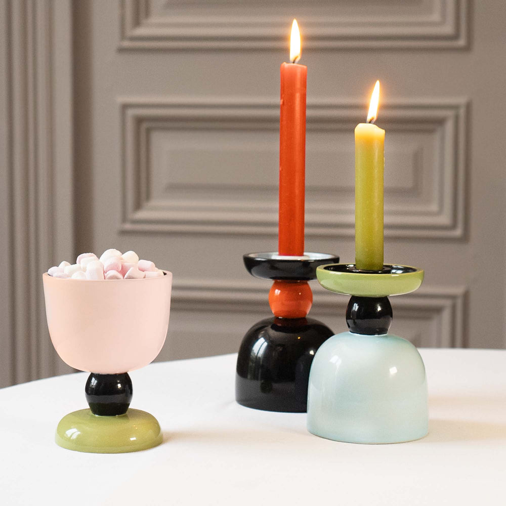 Blue Reversible Candle Holder