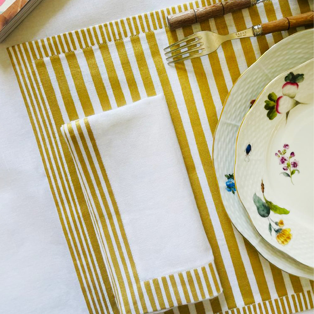 Striped Napkin - Gold