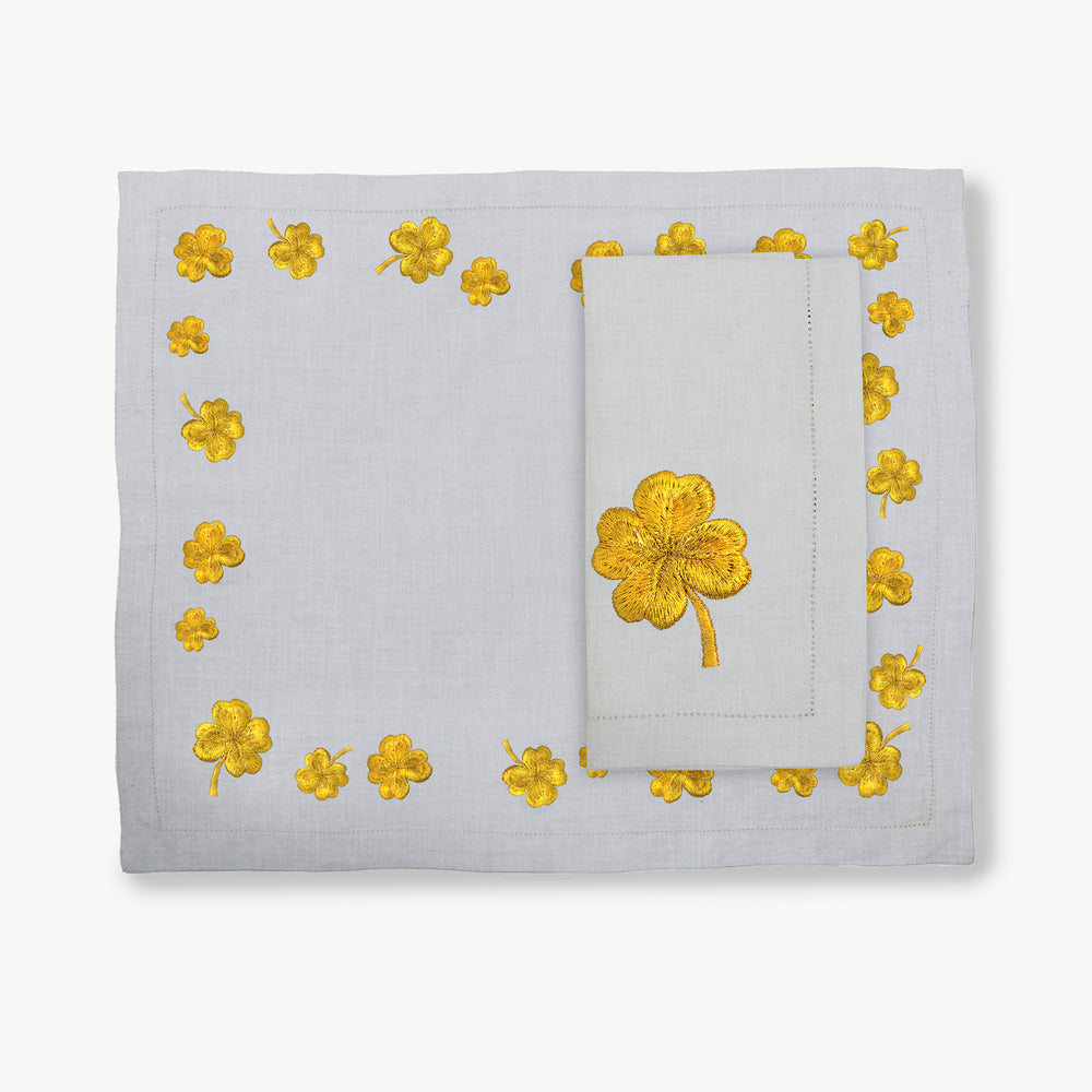 Golden Clover Placemat - Pearl