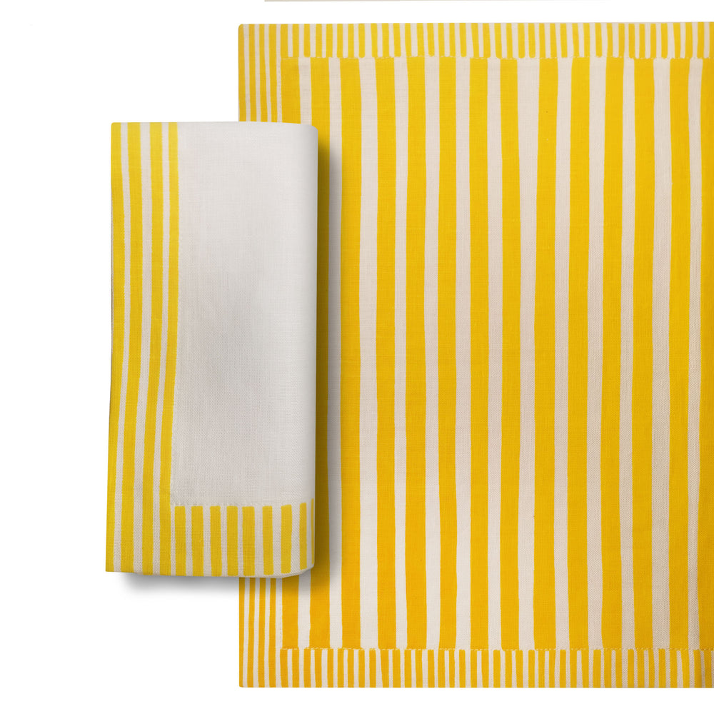 Set de Table Rayé - Jaune Soleil