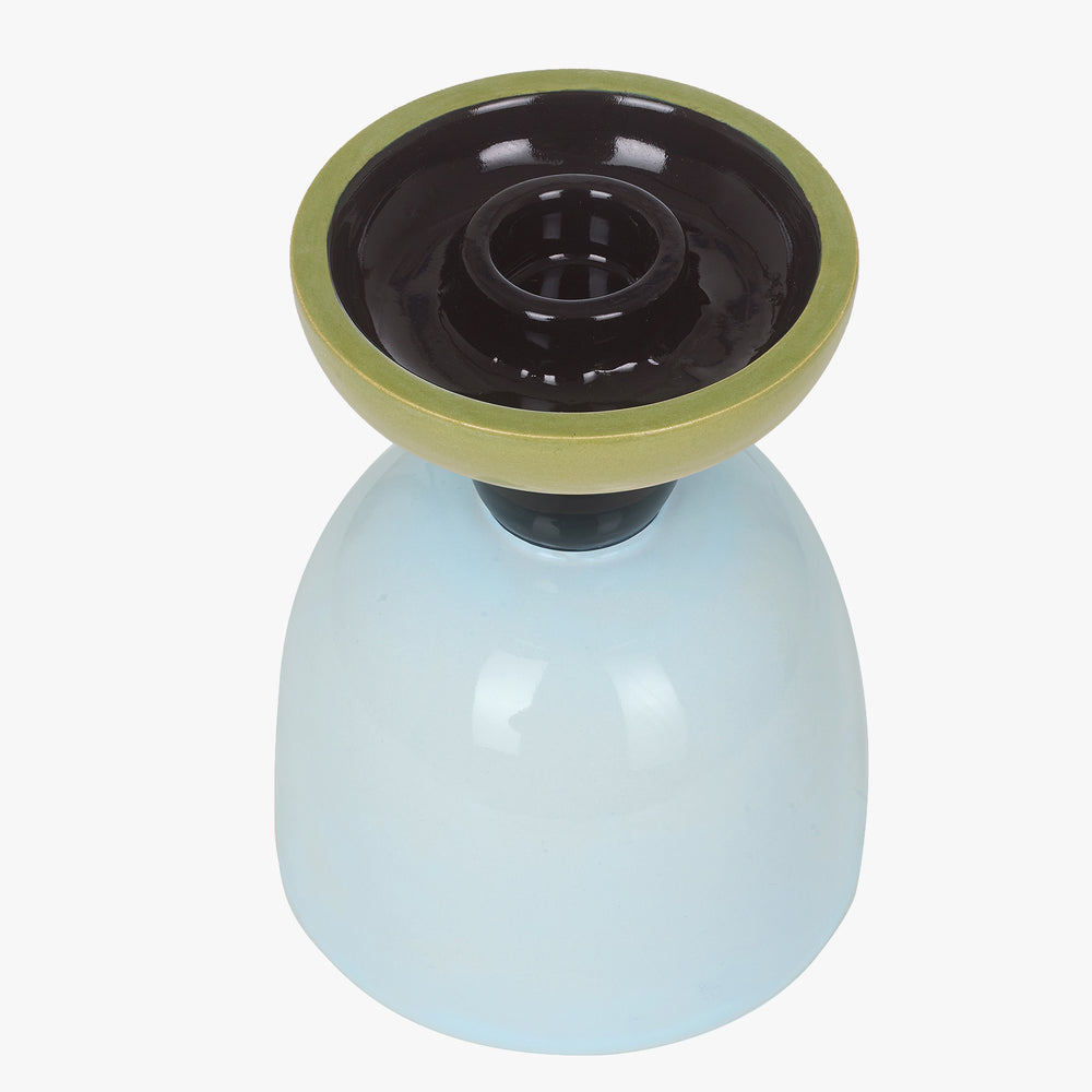 Blue Reversible Candle Holder