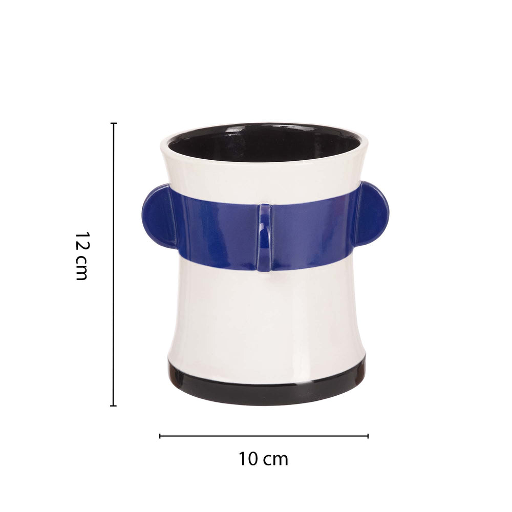 Vase de Table Blanc et Bleu