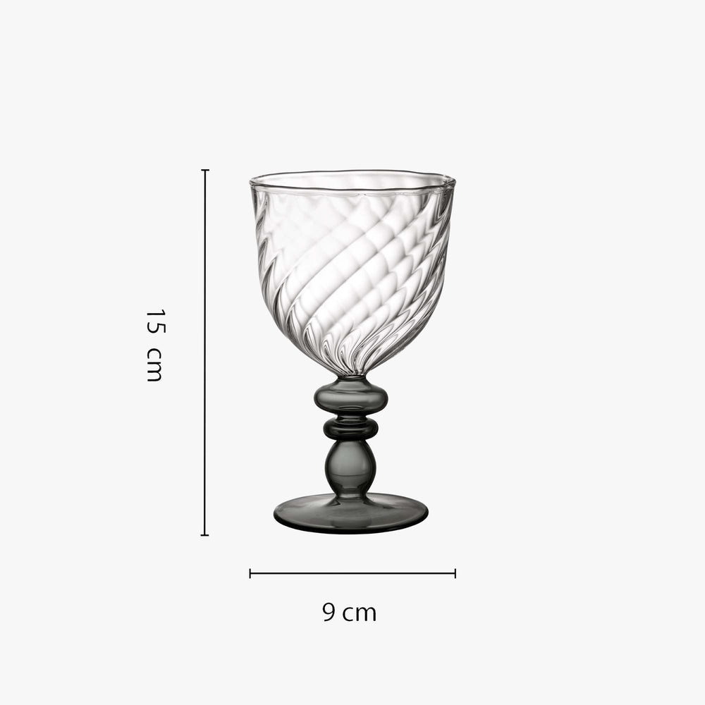 Glass - Grey Stem - Small